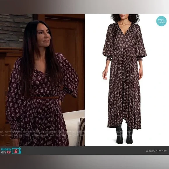 NWT Rebecca Taylor Zia Fleur Pleated Maxi Dress - Picture 16 of 16